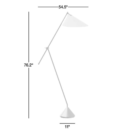 Avant Metal Articulating Floor Lamp with Fabric Shade