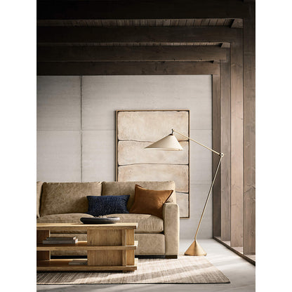 Avant Metal Articulating Floor Lamp with Fabric Shade